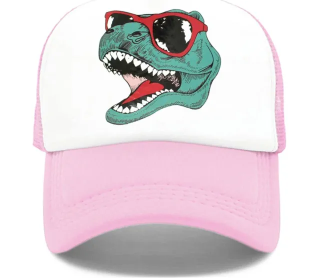 Statement Dinosaur Print Soft Top Cap Pink - Shop at LoveMi