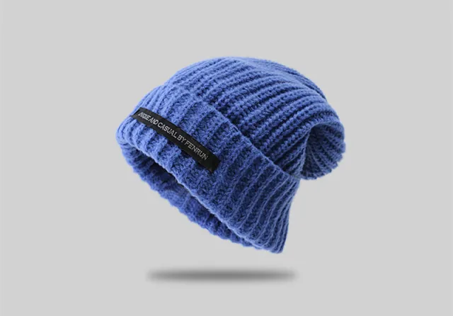 Women's Large Head Circumference Warm Knitted Hat 5 Style M - Shop at LoveMi