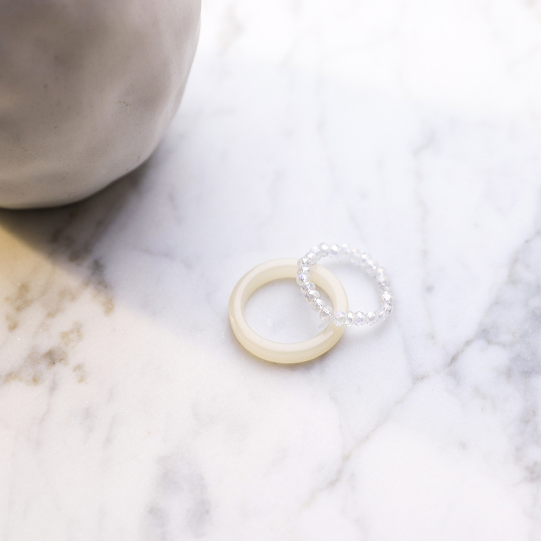 Two Sets Of Rings Simple Transparent Acrylic