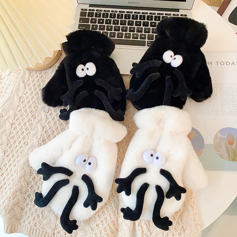 Women's Gloves Funny Cute Warm with Velvet