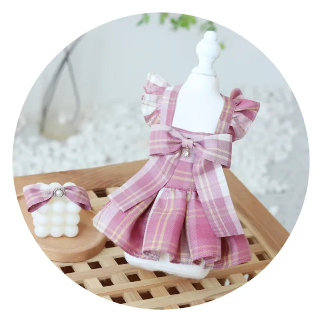 Ins College Style JK Plaid Bow Tie Skirt Dress Picture Color Plaid Skirt - Shop at LoveMi