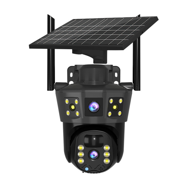 3 Screens Wireless Security Camera Wifi Solar Powered Voice PIR Cctv Outdoor UK 7