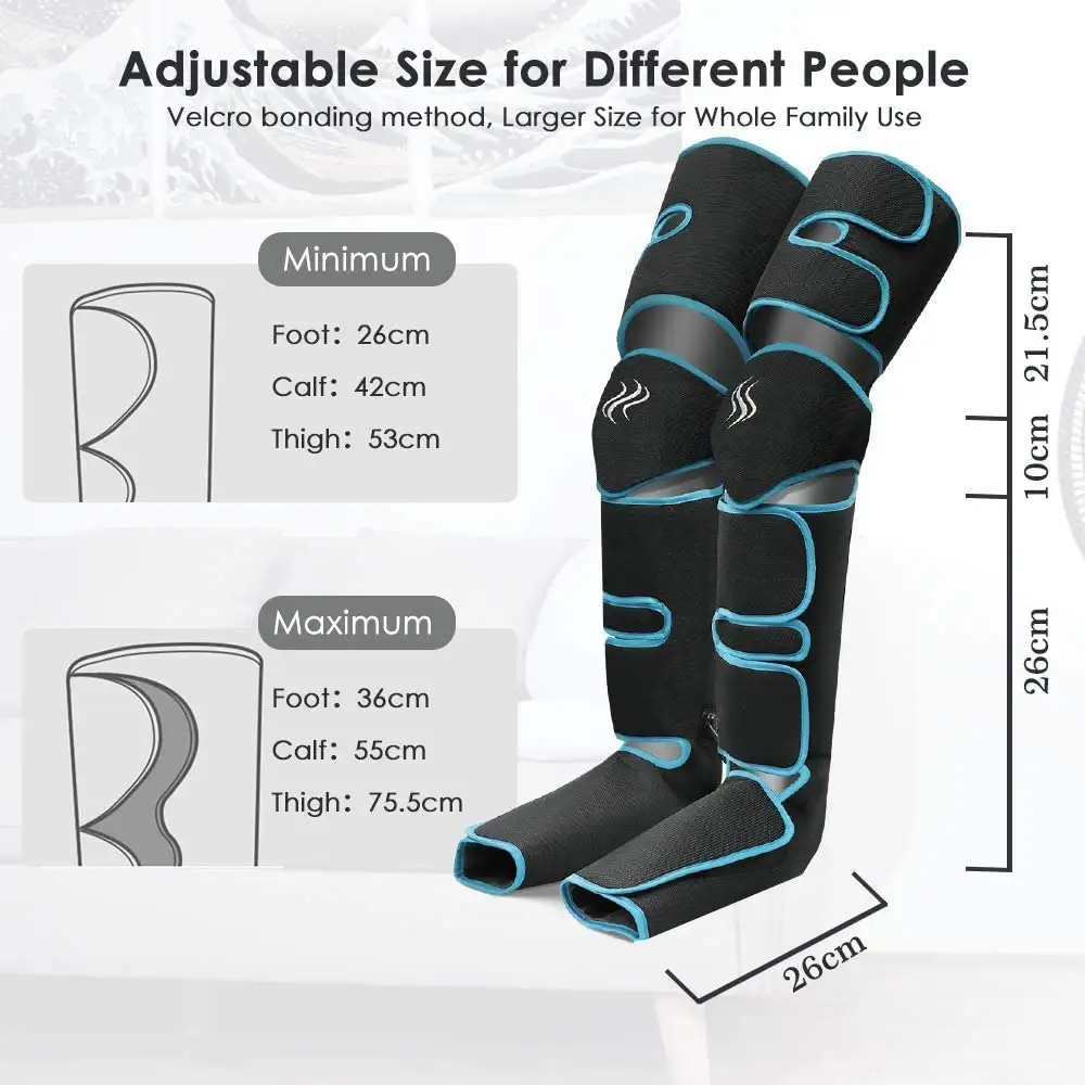 Leg Massager With Heat On Knee Cordless Air Compression For