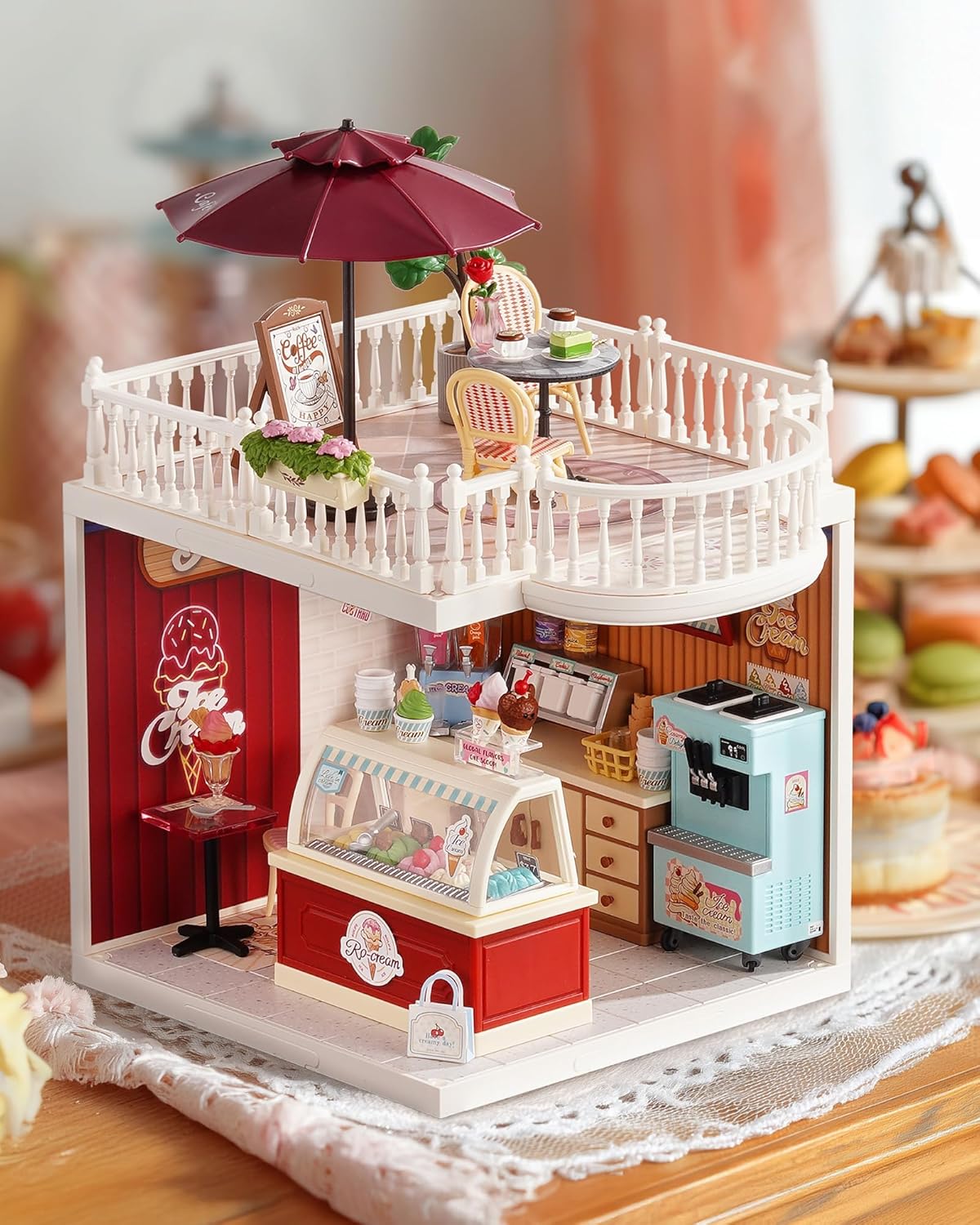 Rolife Super Creator Series Roof, Dust Proof Door, For Mini House DIY Kits, Dustproof Design, Compatible With Multiple Themes