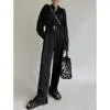 Waist Slimming Satin Bodysuit Black - Shop at LoveMi