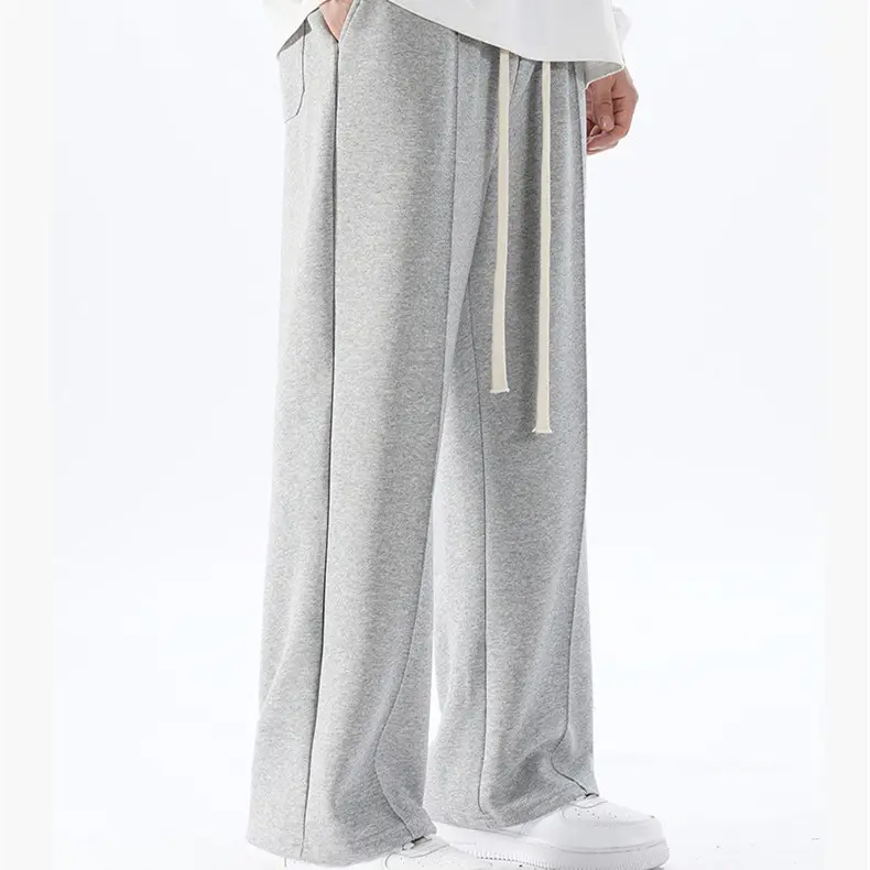 Individual Pleat Stitching Loose Tide Brand Wide-leg
