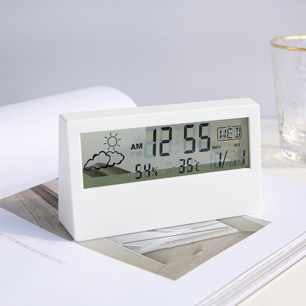 Title 4, Alarm Clock Thermo Hygrometer Clock Creative We...