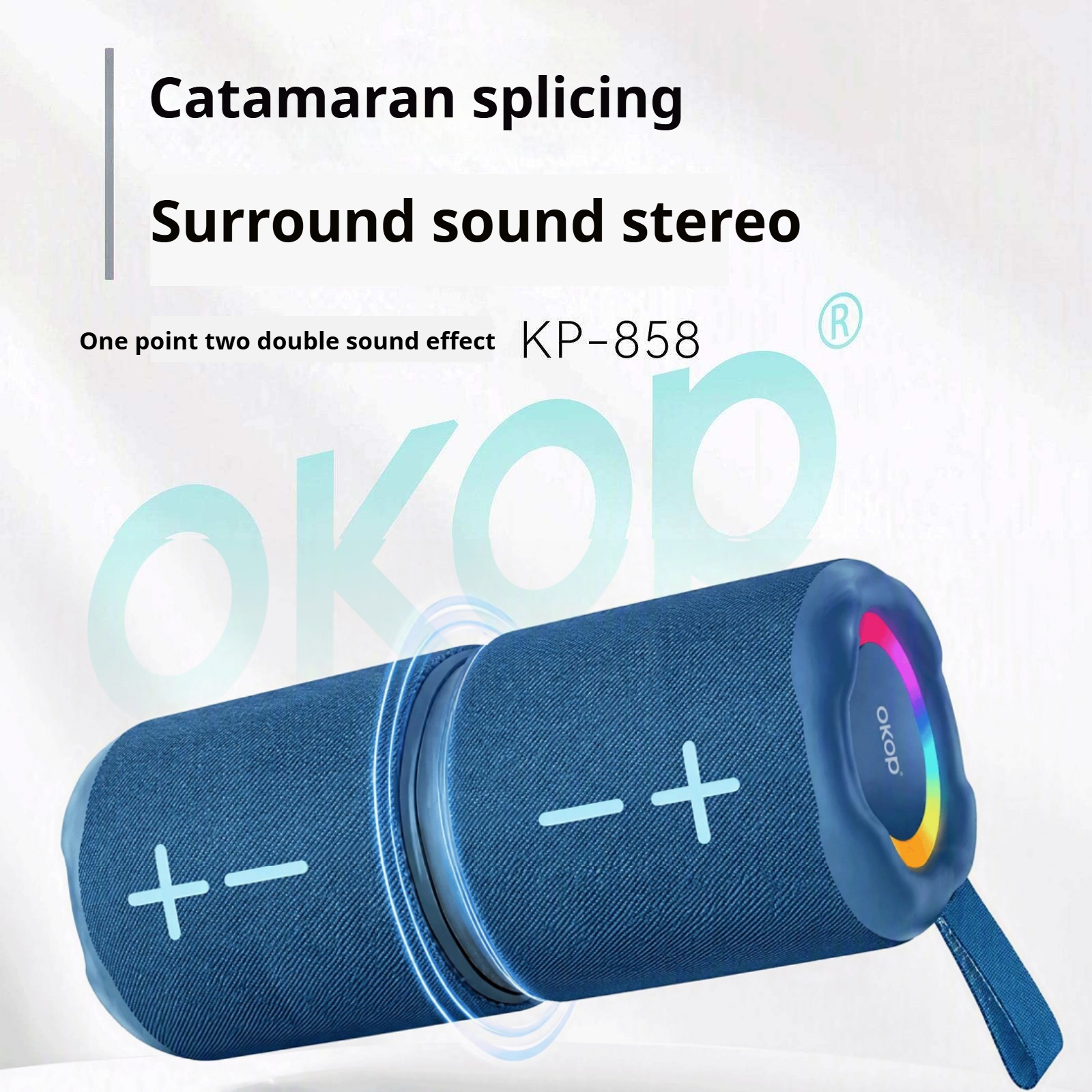 KP-858 Best-selling Wireless Bluetooth Speaker Featuring A Modular Dual-unit Design Portable Handle High Power Output And RGB Lighting Ideal For Outdoor Gatherings Factory Stock Available image 2