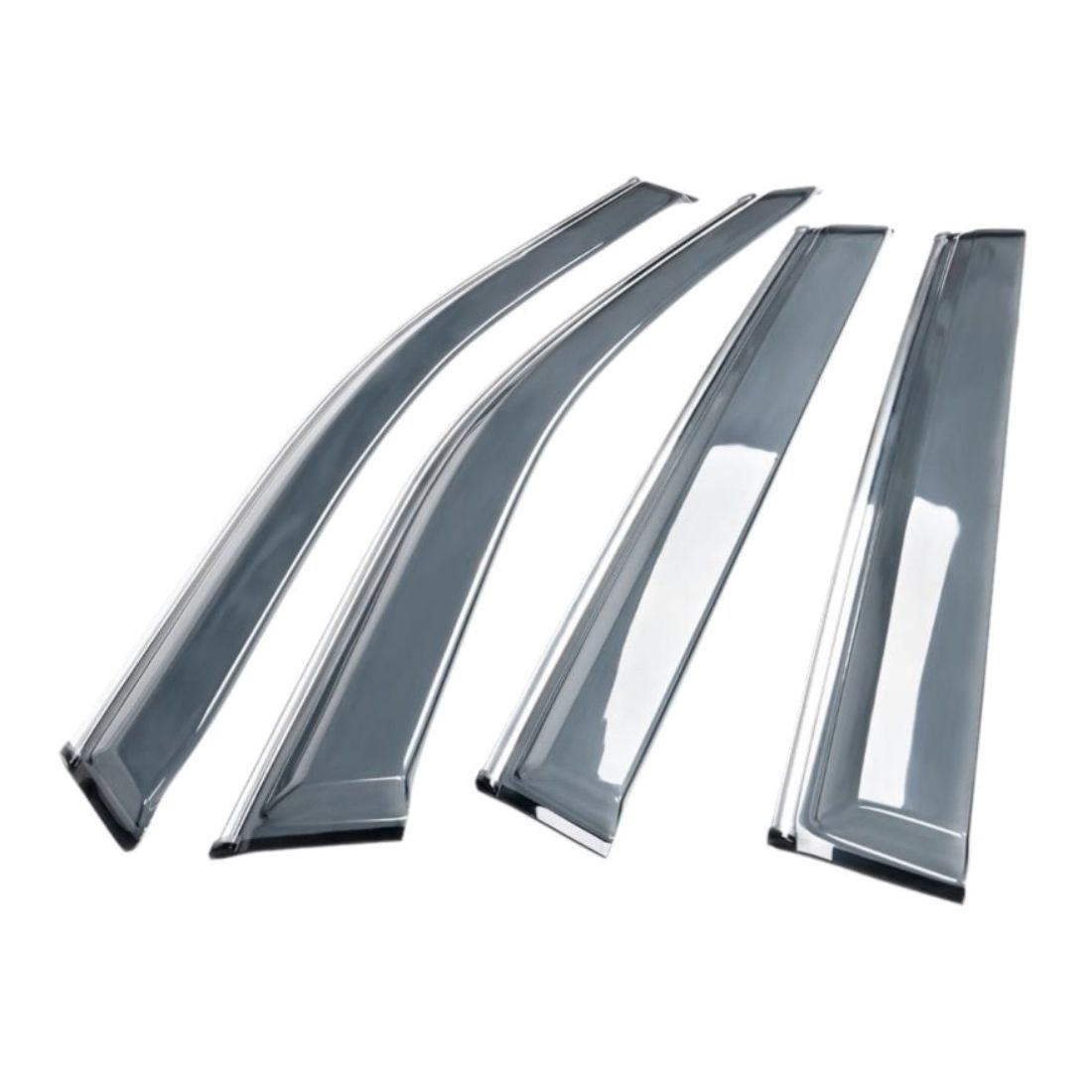 For T Oyota 19-21 RAV4 Window Visors Rain Sun Guard Deflector W- Chrome