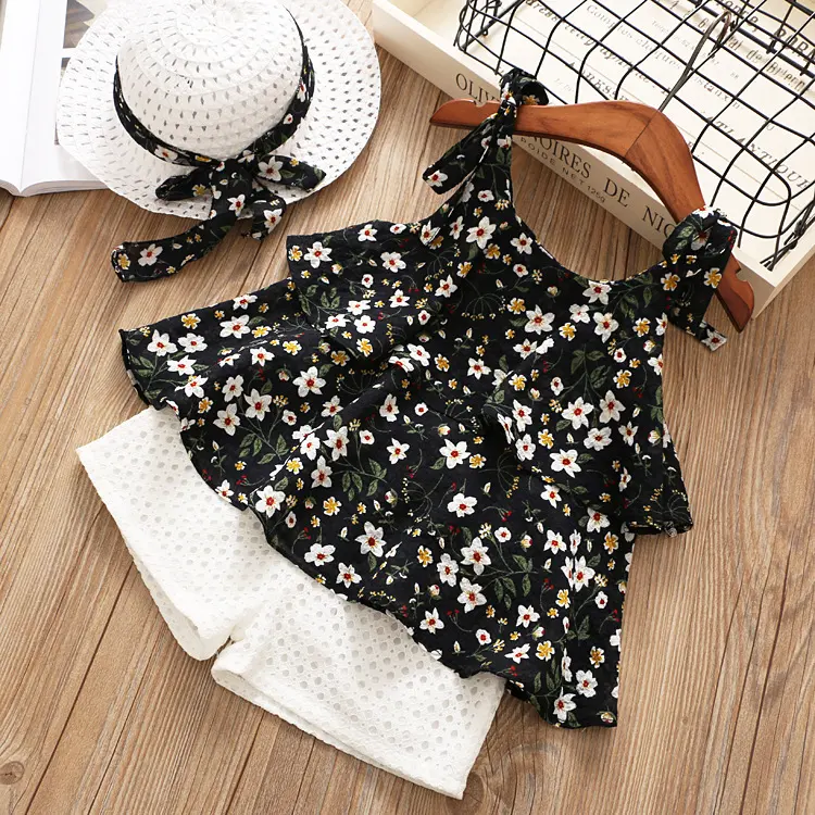 Chiffon Sling Two-piece Suit Cool Girl with Hat