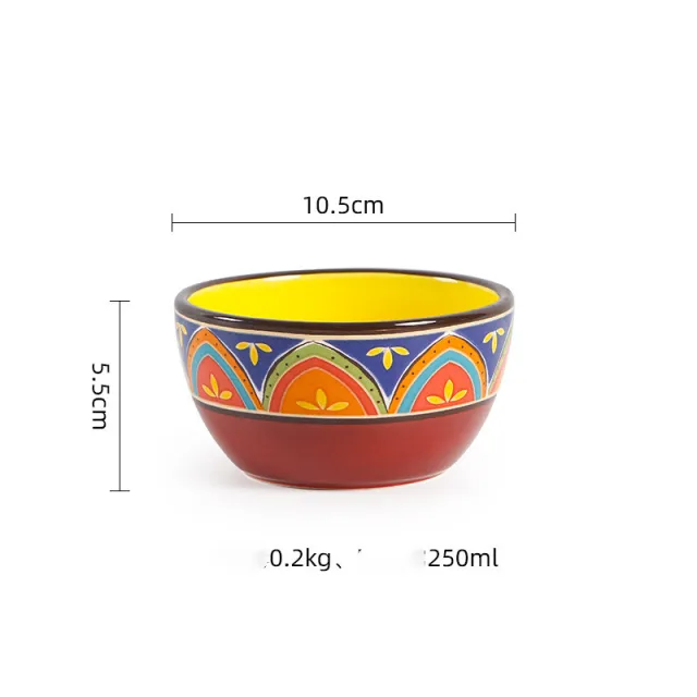 Ceramic Salad Pots And Bowls Hand painted Western Dishes 4Inch Bowl - Shop at LoveMi