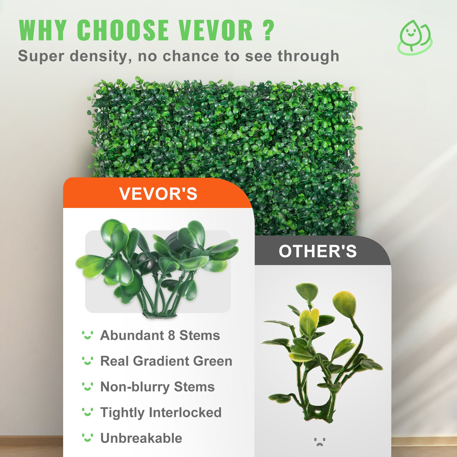 Artificial Boxwood Panel UV 24pcs Boxwood Hedge Wall Panels Artificial Grass Wall  Green Grass Wall Fake Hedge For Decor Privacy Fence Indoor Outdoor Garden image 2