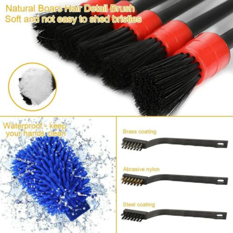 26PCS Car Cleaning Kit Auto Interior Exterior Detailing