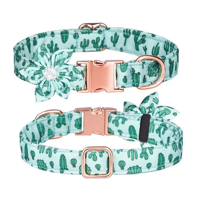 Custom Pet Collar And Leash Set Green - Shop at LoveMi