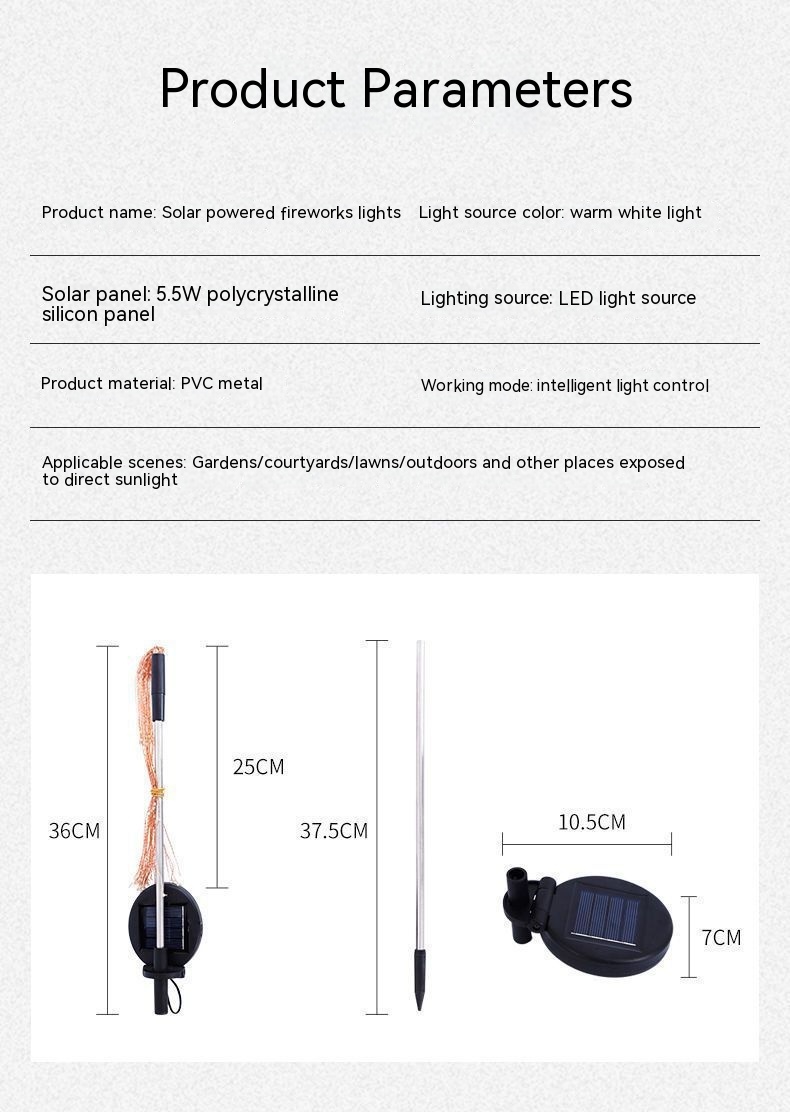 New Outdoor Solar Fireworks Lamp - Image 10