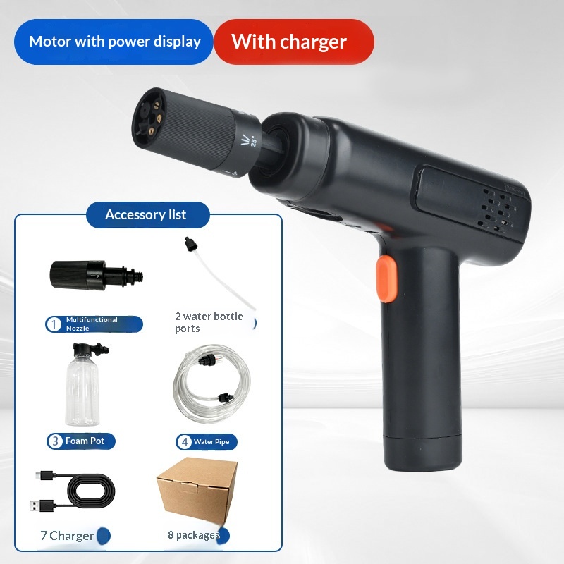 Mini Cordless Portable High Pressure Car Wash Gun, Powerful Handheld Washer For Home & Auto 3