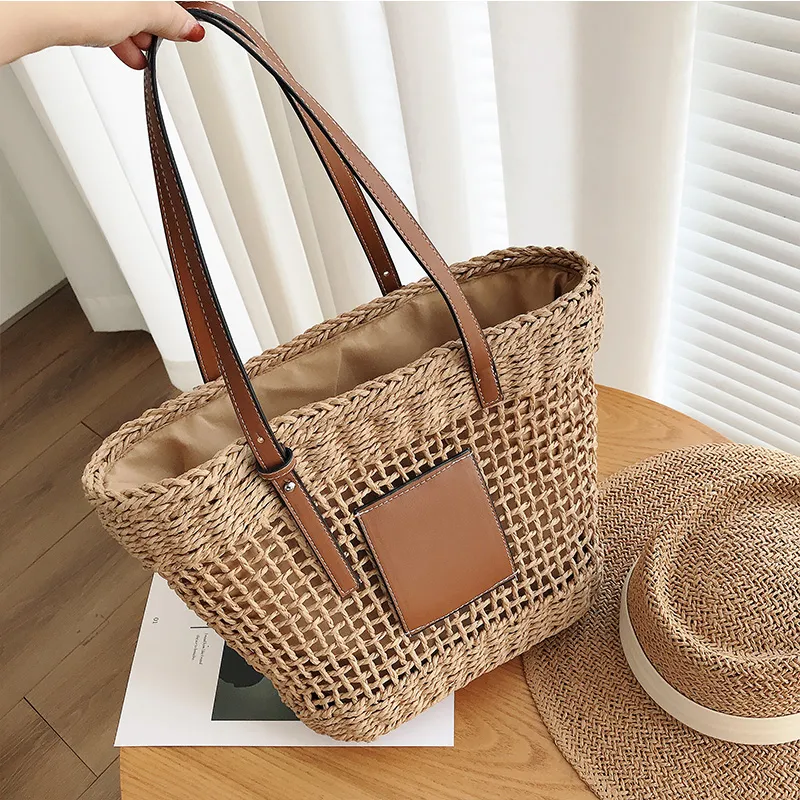Women's Summer Large Capacity Portable Shoulder Bag - Khaki