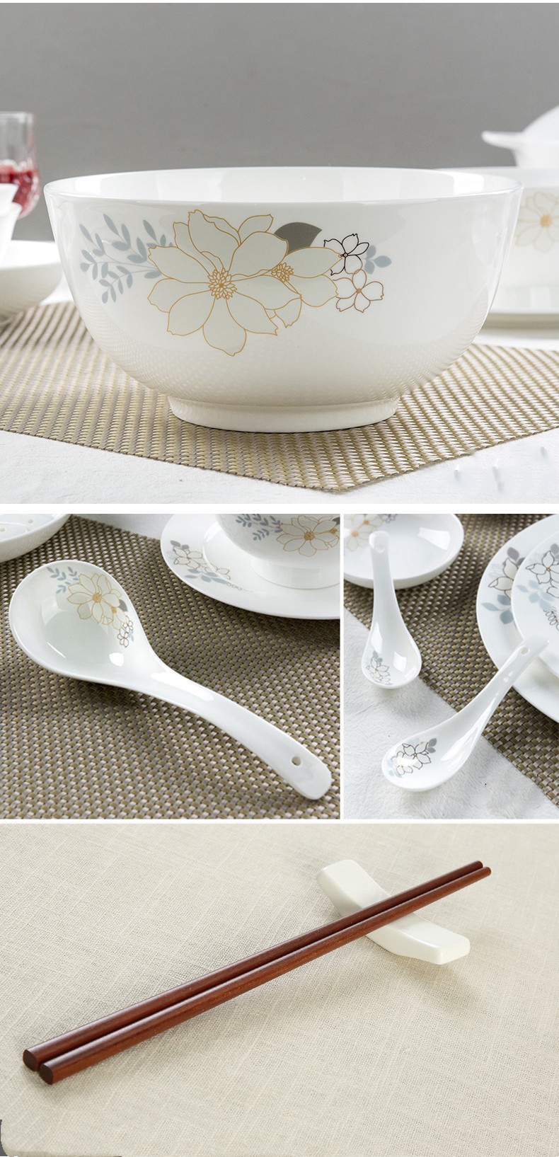 Title 4, Bone china servies set in Europese stijl, komme...