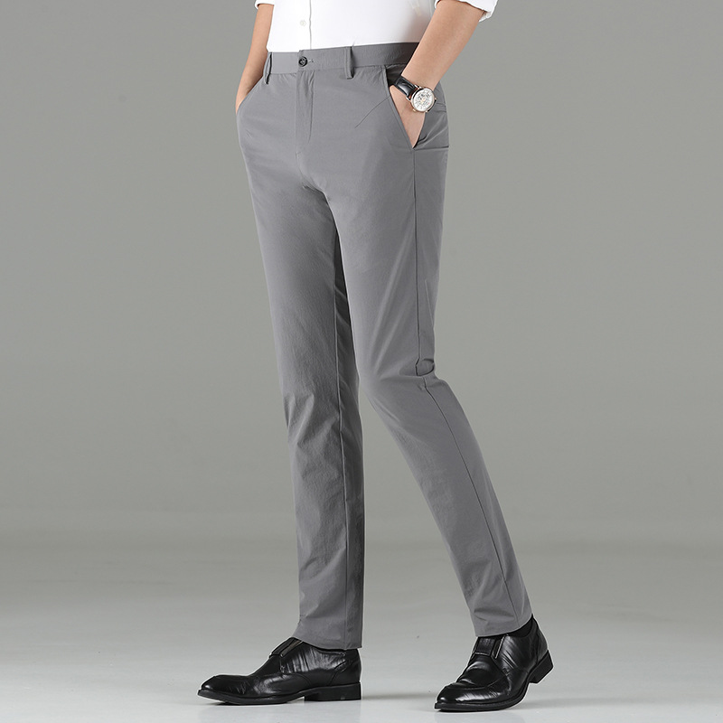 Title 6, Calças Casuais Masculinas Business Slim Trouser...