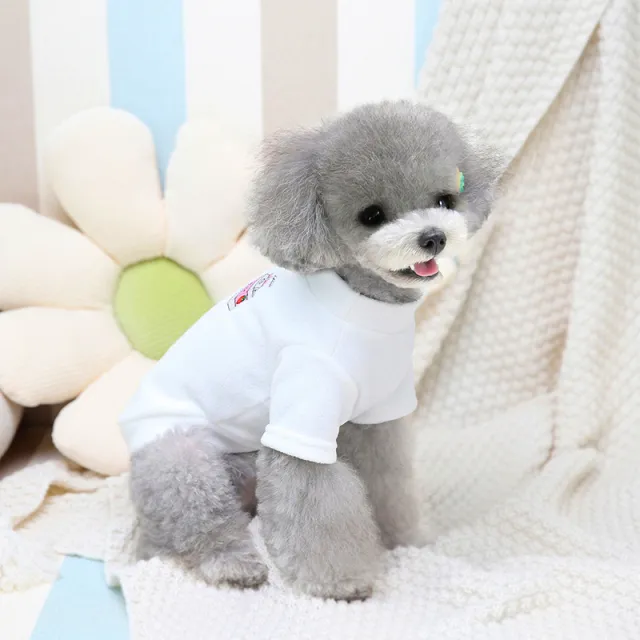 Medium sized Dog Restaurant Two legged Fleece Pet Clothes White - Shop at LoveMi