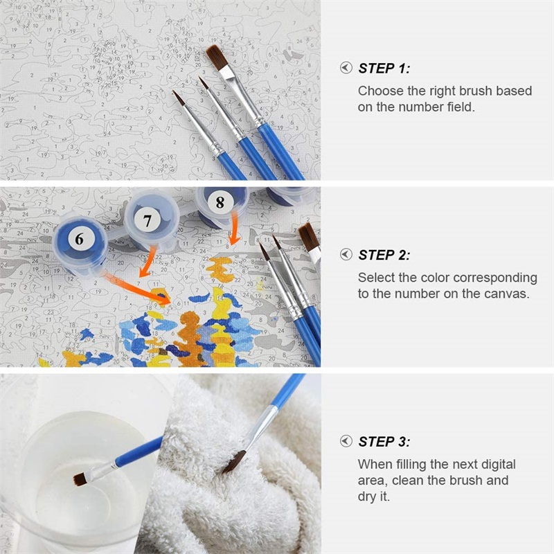 City Night DIY Digital Painting Modern Home Wall