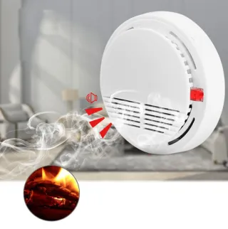 Household Smoke Alarm Smoke Detector Fire Alarm Detector With Battery Photoelectric Sensor Alert Warning