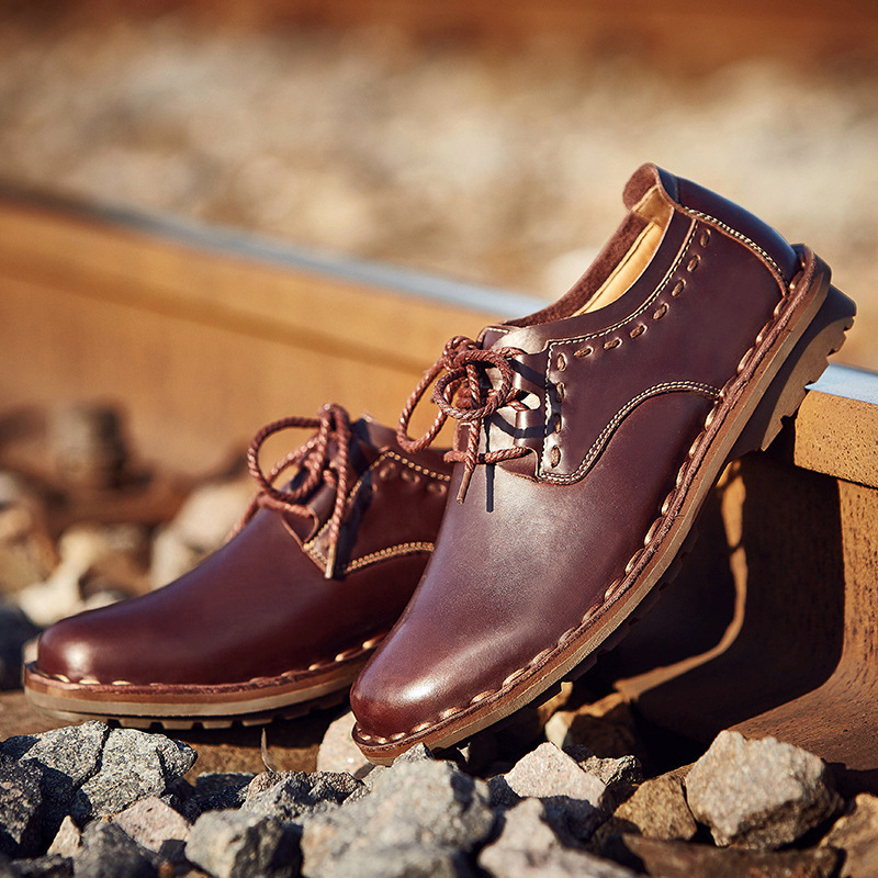 Genuine Leather Men's Shoes Outdoor Big Toe Casual Shoes