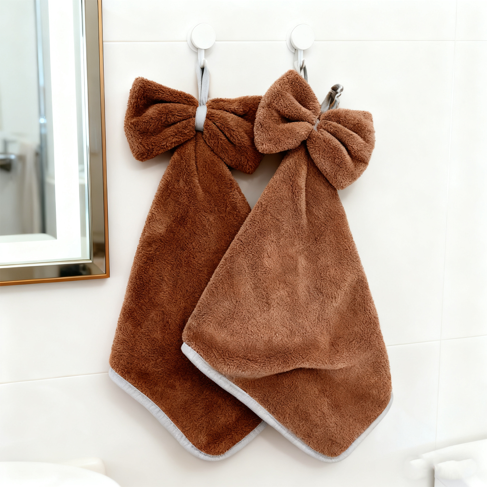 Bowtie Hand Towel - Dark Coffee Color