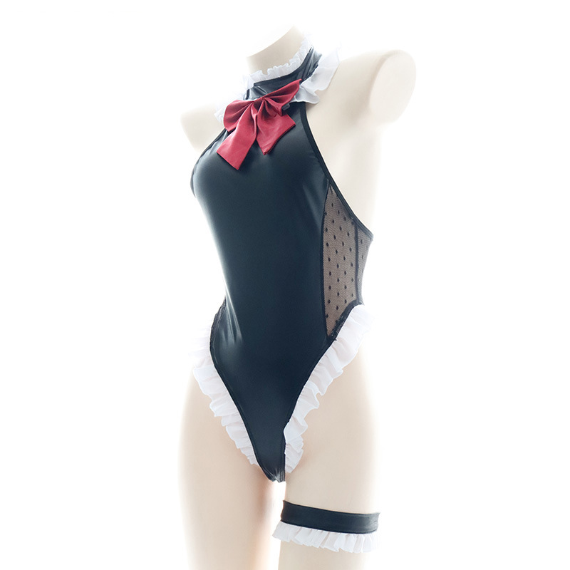 Patent Leather Women's Halter Neck Jumpsuit