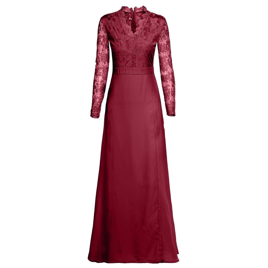 Women V-neck Sexy Lace Elegant Wedding Party Dresses - Image 5