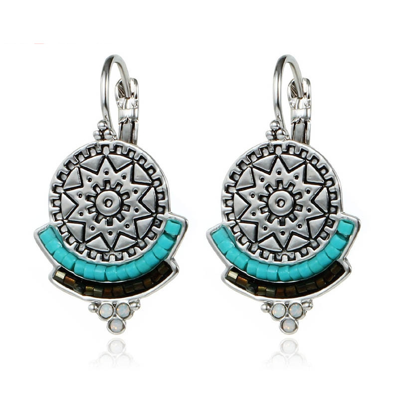 Female Korean Version Of Simple Alloy Geometric Compact Earrings