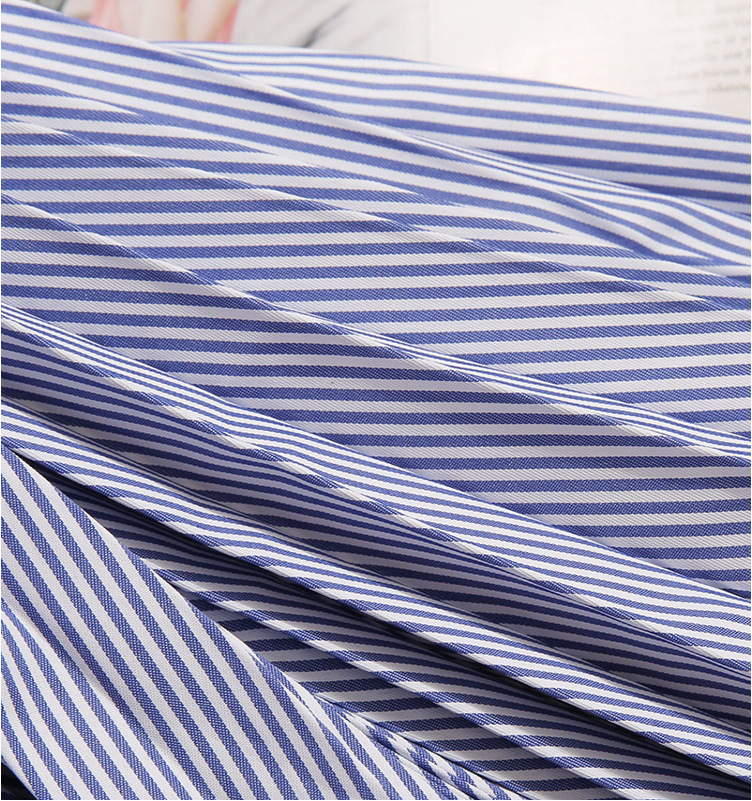 New Contrast Color Stitching High-waist Striped Ruffled Long Skirt