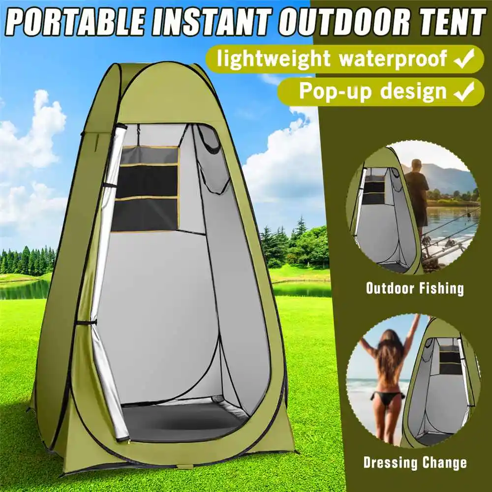 Portable Privacy Shower Toilet Automatic Camping Tent UV Function