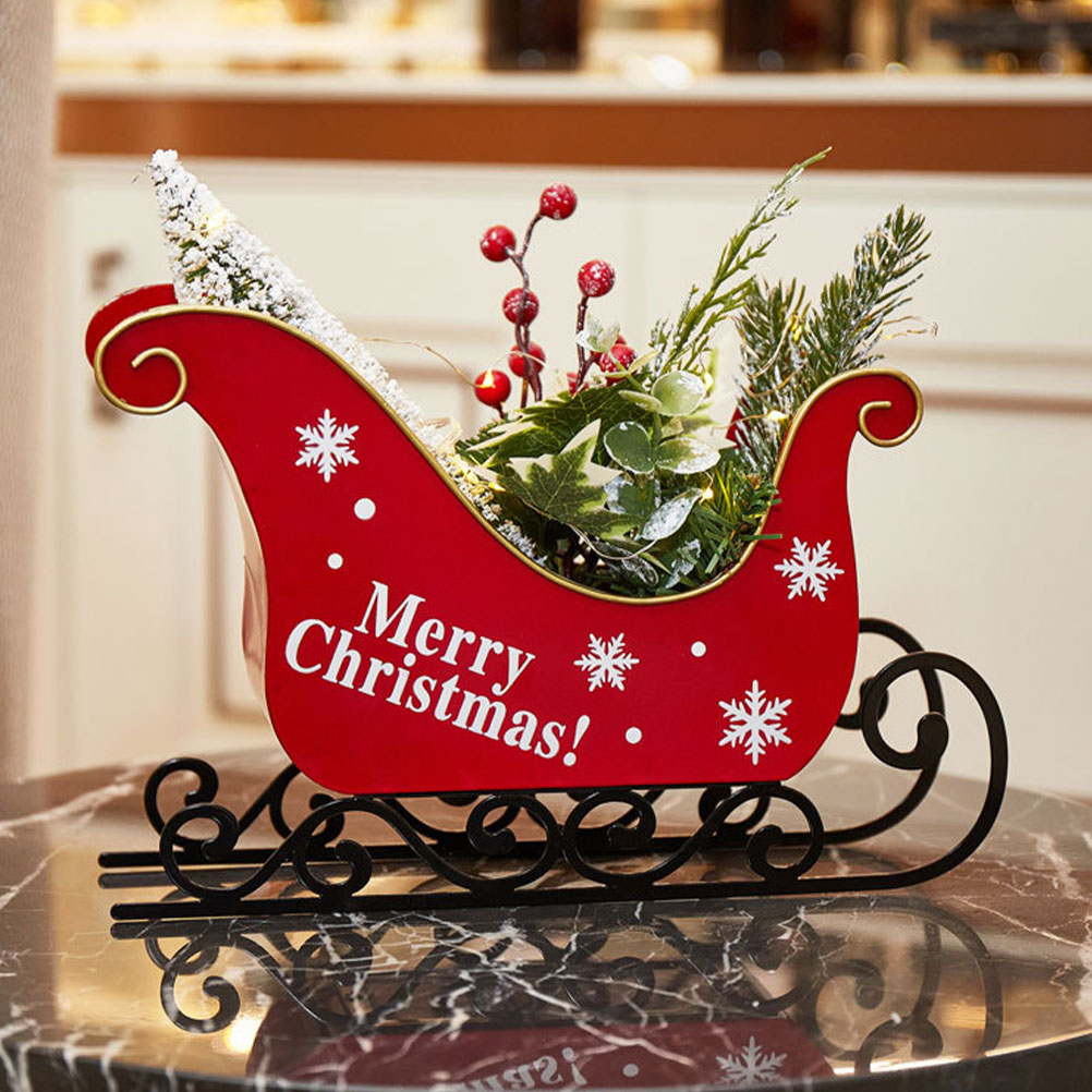 Title 6, Christmas Sleigh Medium Santa Indoor Sled Mini ...