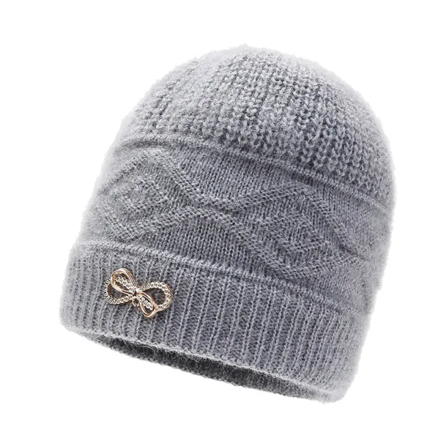 Autumn And Winter Fleece New Thickened Warm Ladies Hat Grey - Shop at LoveMi