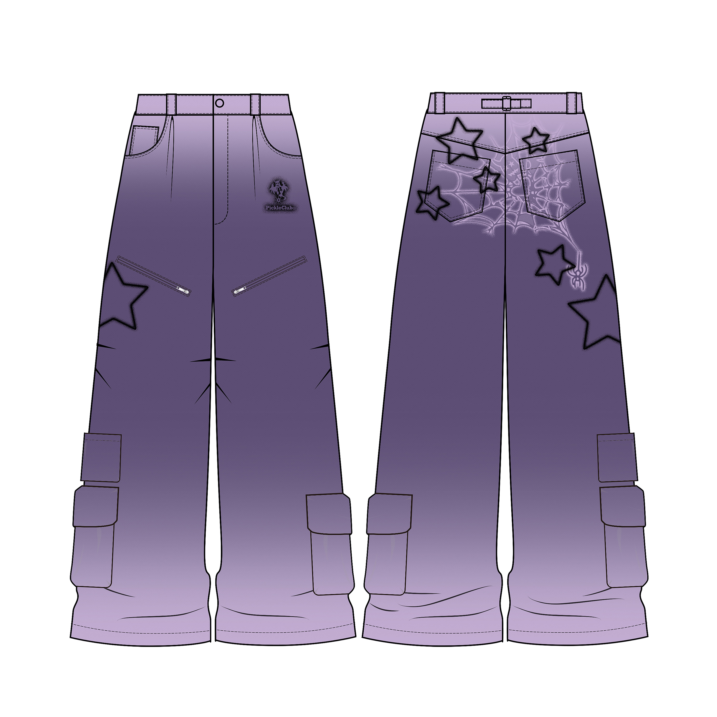 Title 3, Chaopai Purple Straight Leg Wide Leg Pants