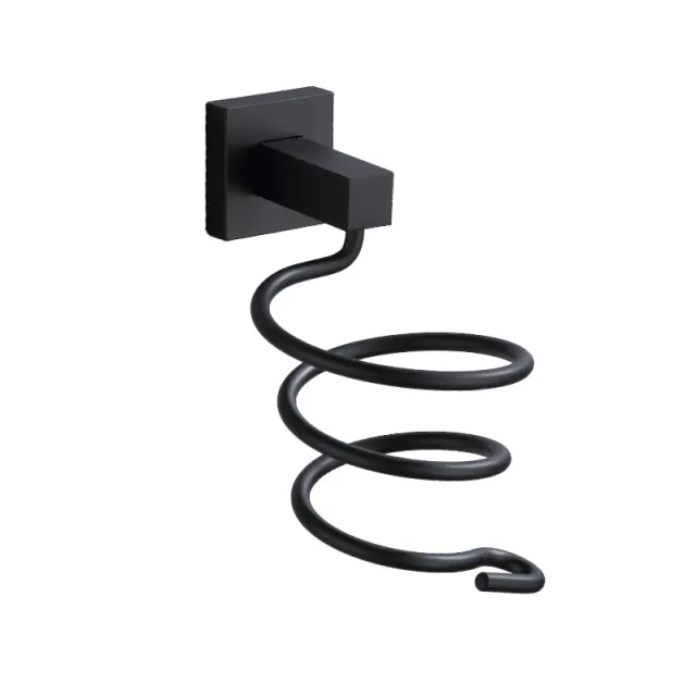 Perforation free Space Aluminum Hair Dryer Tube Bathroom Pendant Black - Shop at LoveMi