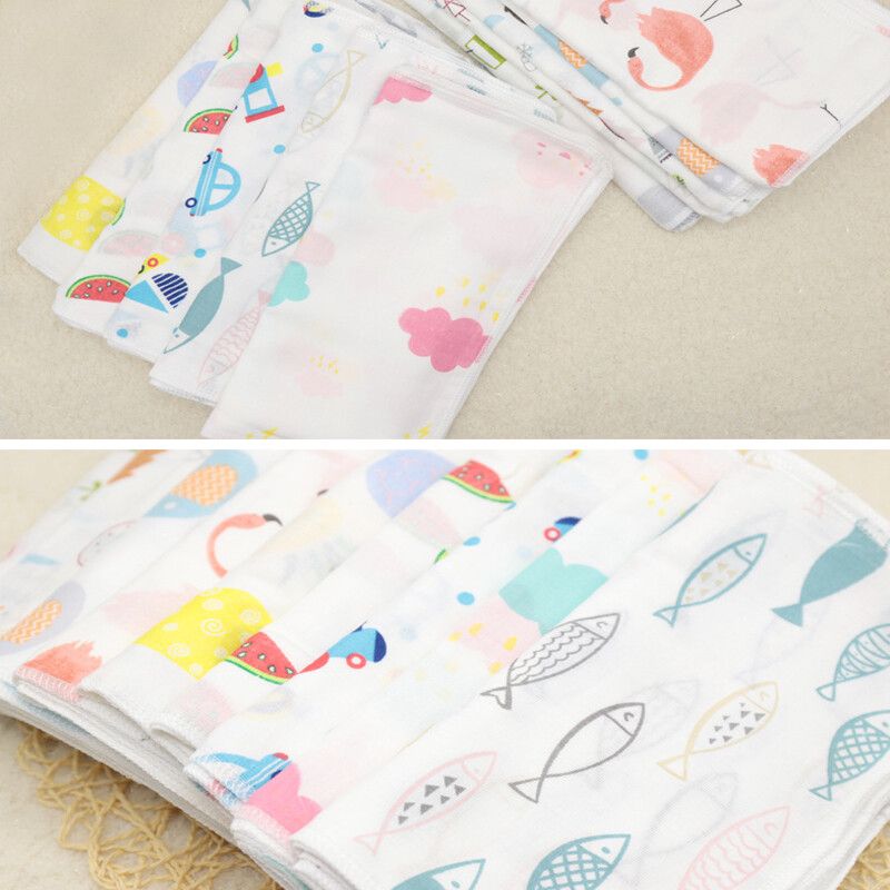 10 X Baby Gauze Muslin Square Newborn Cotton Bath Wash Soft Handkerchief 11