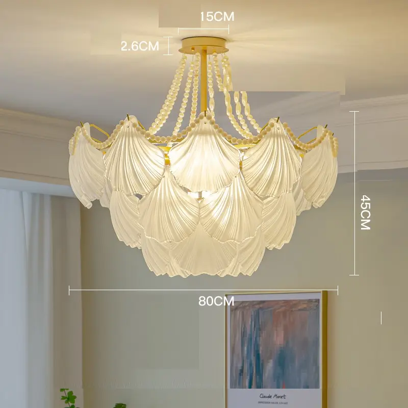 Luxury Pearl Shell Glass Living Room Pendant