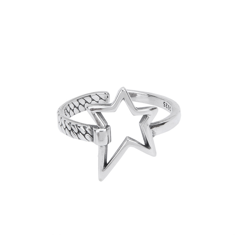 Hollow Five-pointed Star Ring Fashion Personality Net Red
