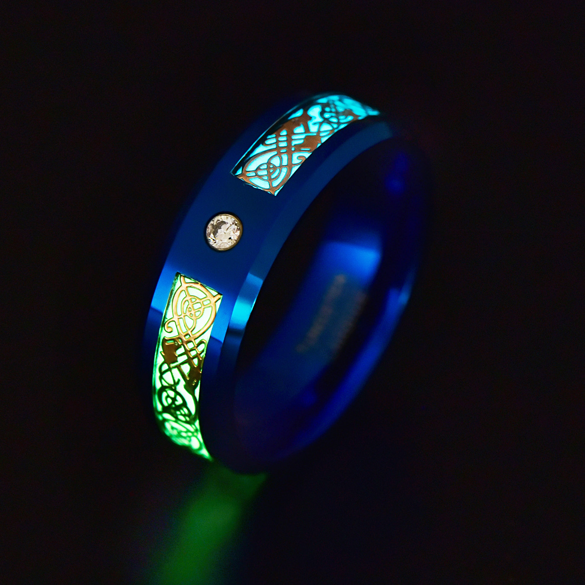 Title 1, Vacuum Plating Blue Diamond Titanium Steel Lumi...