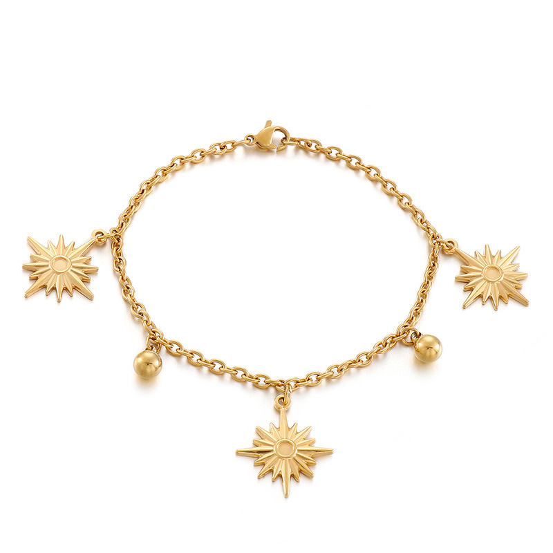 Personality Trend Women's Stainless Steel Awn Star Bracelet
