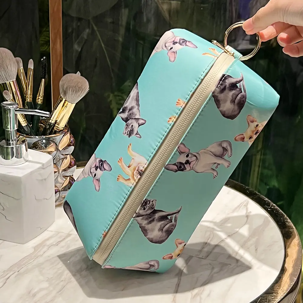 Cute Dog Pets Print Cosmetic Bag Waterproof Makeup Bags