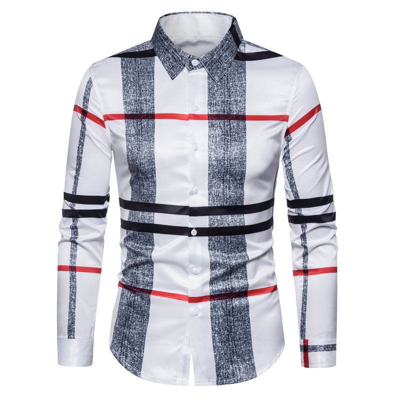 Korean Version Of The Slim Youth Shirt Men's Tops