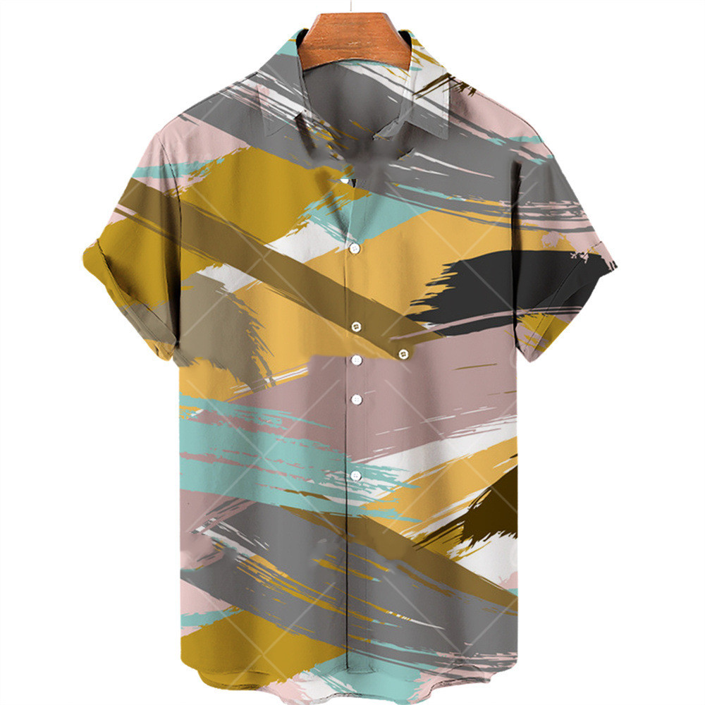 Title 1, Nieuw casual shirt met korte mouwen Graffiti-se...