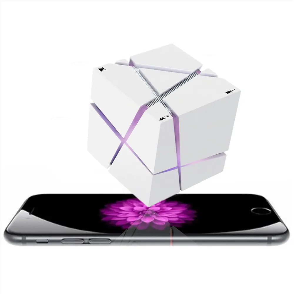 Cube Bluetooth Speaker Creative Colorful Lights Mobile