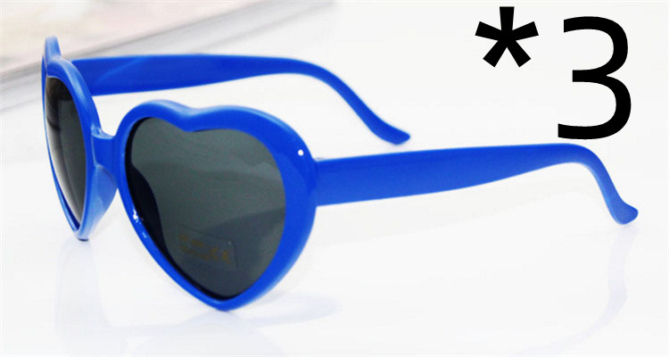 Night Lights Change Love Special Effects Glasses Sunglasses 3Pcs Blue - Shop at LoveMi