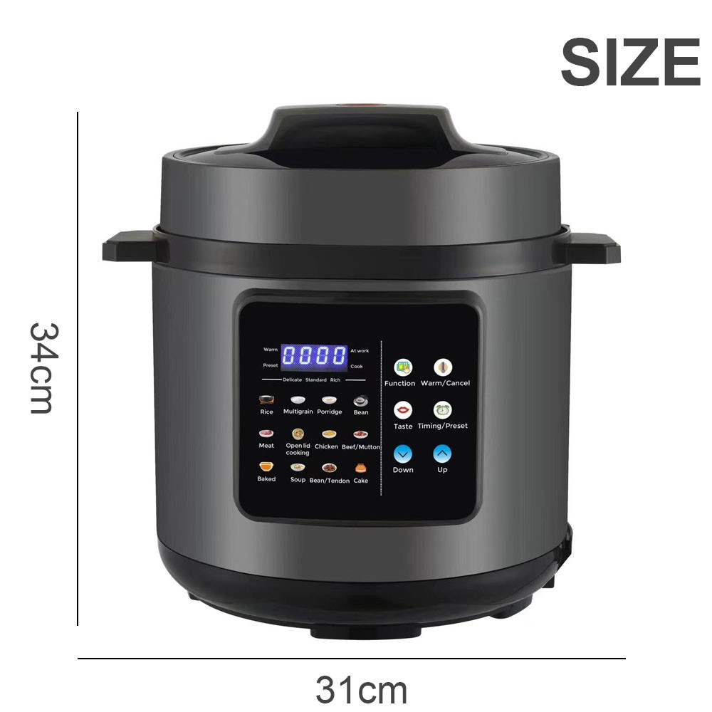 6L Digital Electric Pressure Cooker 12-in-1 Non Stick 24H Preset 1500W UK — image 3