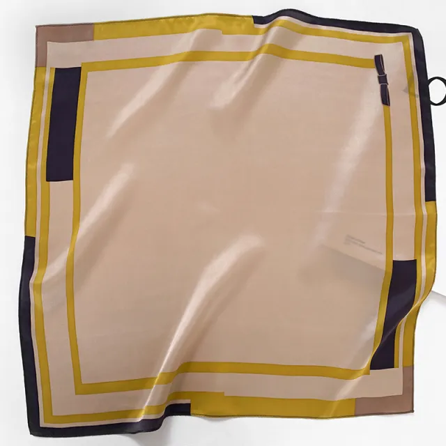 Women's Spring And Autumn Silk Scarf Small Square Khaki - Shop at LoveMi