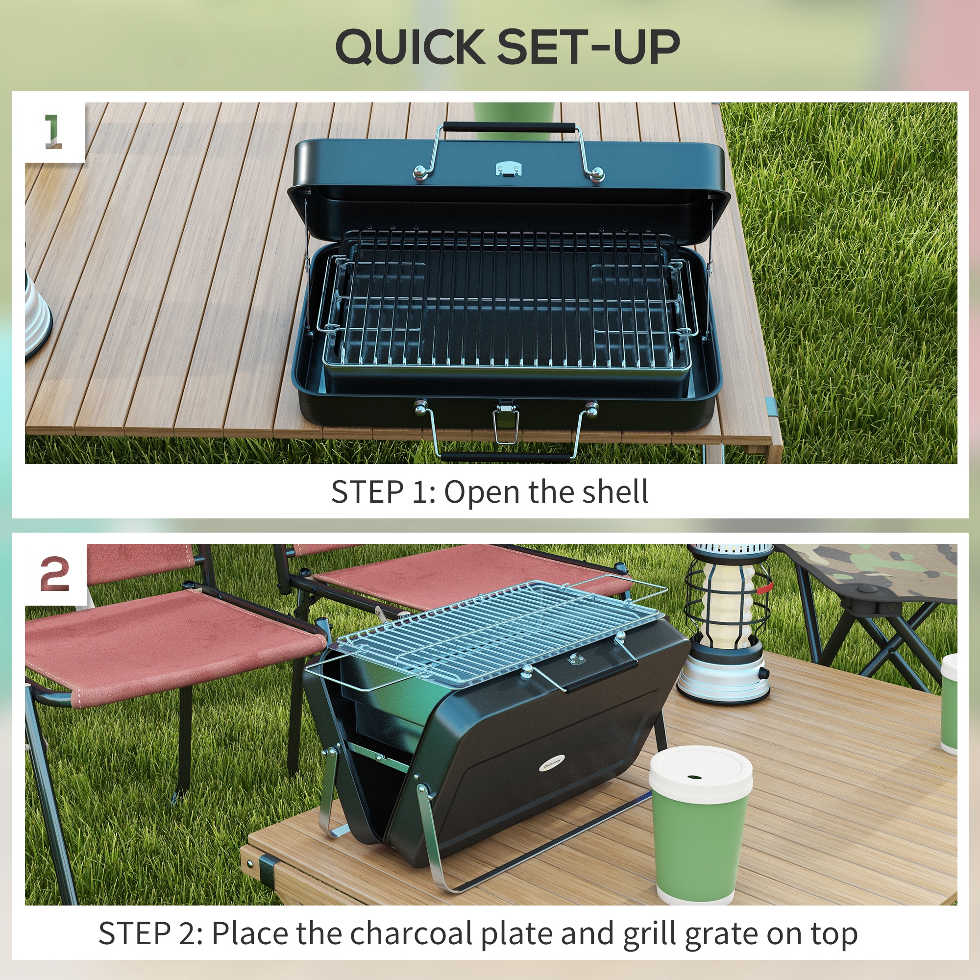 Metal Portable Barbecue Grill — image 2
